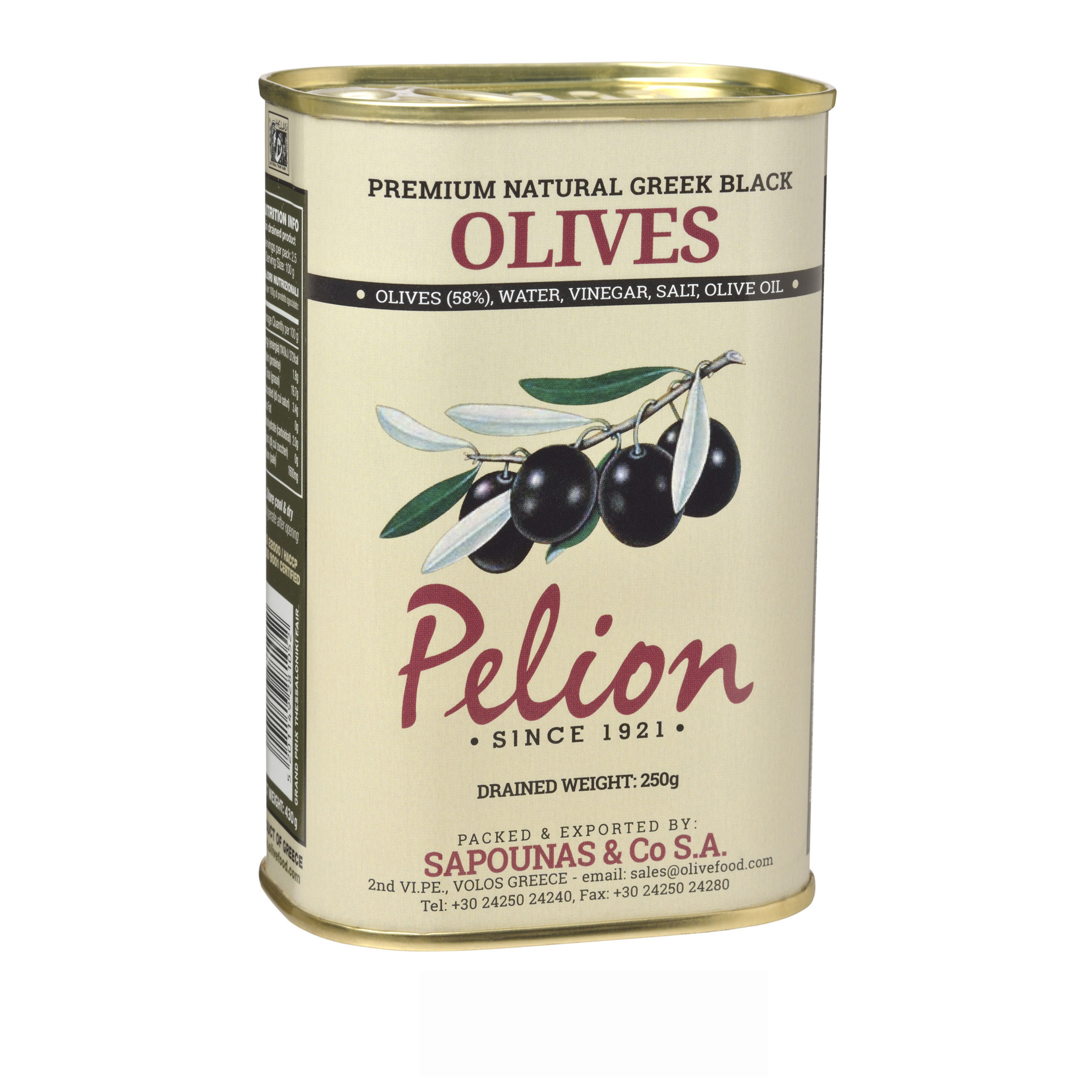 Pelion Schwarze Oliven (groß) 250g MHD 05/25 Eatgreek Griechische