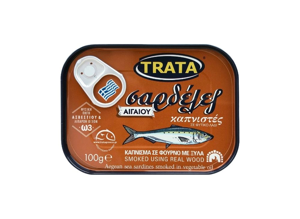 Smoked Sardines from the Aegean in Vegetable Oil 100g Eatgreek